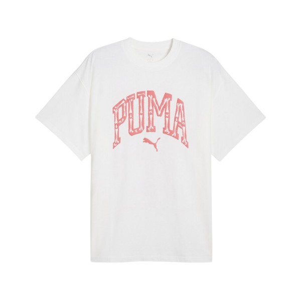 Puma The Firtsts Buckets Basketball Oversized Ανδρικη Μπλουζα Λευκη