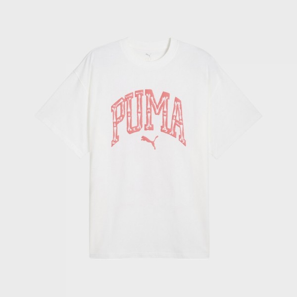 Puma The Firtsts Buckets Basketball Oversized Ανδρικη Μπλουζα Λευκη