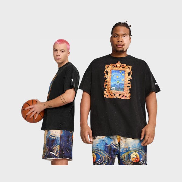 Puma Dylan Exhibit III Frame Front Basketball Ανδρικη Μπλουζα Μαυρη