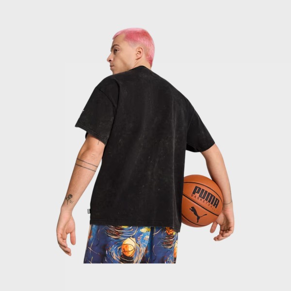 Puma Dylan Exhibit III Frame Front Basketball Ανδρικη Μπλουζα Μαυρη