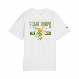 Puma Rival Rage II Hoops Graphics Παιδικη Μπλουζα Λευκη