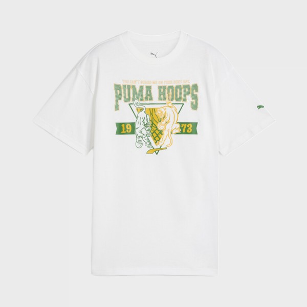 Puma Rival Rage II Hoops Graphics Παιδικη Μπλουζα Λευκη