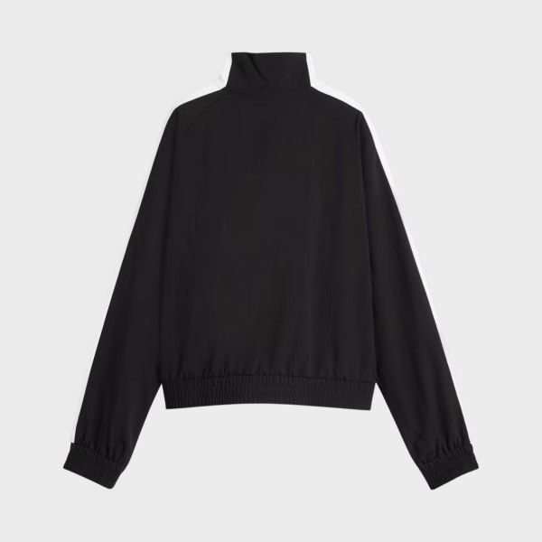 Puma T7 Relaxed Woven Track Neck Opening Γυναικεια Ζακετα Μαυρο - Λευκο