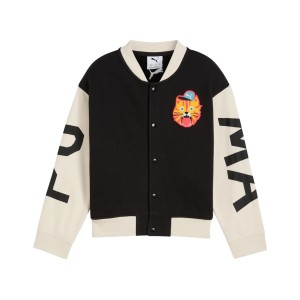 Puma Sportwear Moody Cat Bomber PS Παιδικη Ζακετα Μαυρο - Λευκο