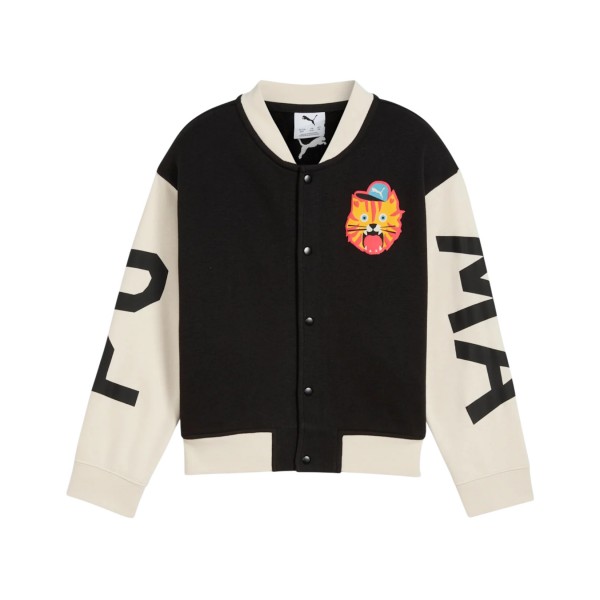Puma Sportwear Moody Cat Bomber PS Παιδικη Ζακετα Μαυρο - Λευκο
