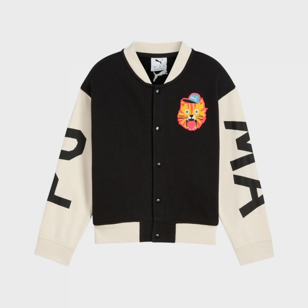 Puma Sportwear Moody Cat Bomber PS Παιδικη Ζακετα Μαυρο - Λευκο