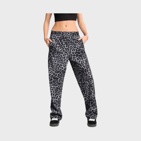 Puma T7 Leo Luxe AOP Straight Γυναικειο Παντελονι Μαυρο