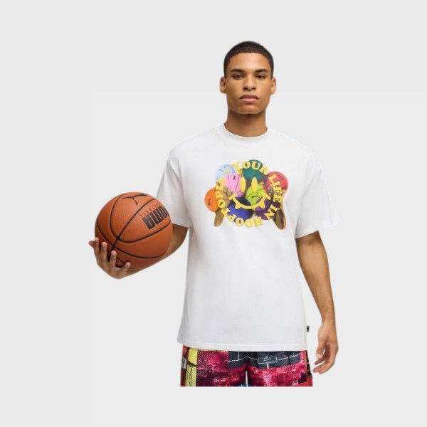 Puma Hootopia Is Life Graphics Ανδρικη Μπλουζα Λευκη