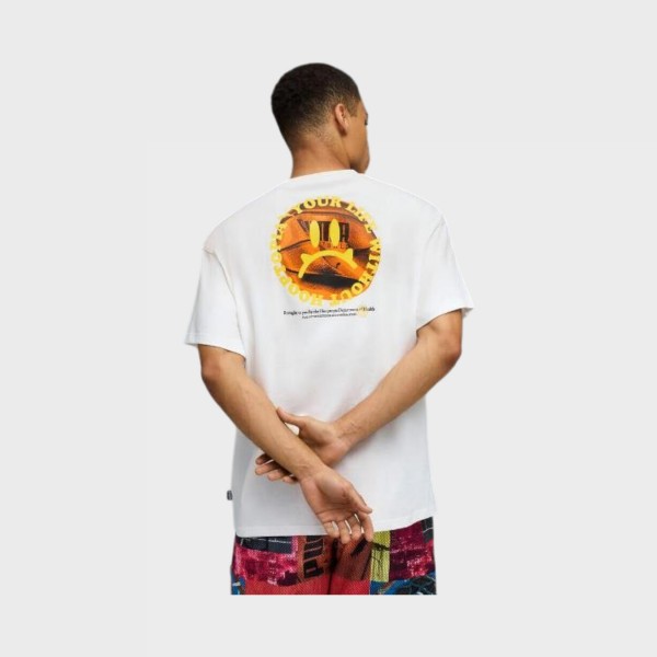 Puma Hootopia Is Life Graphics Ανδρικη Μπλουζα Λευκη