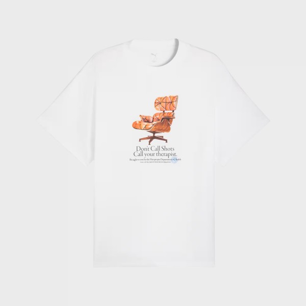 Puma Hootopia Health Graphics Style Ανδρικη Μπλουζα Λευκη