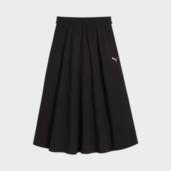 PUMA T7 Woven Midi Style Γυναικεια Φουστα Μαυρη