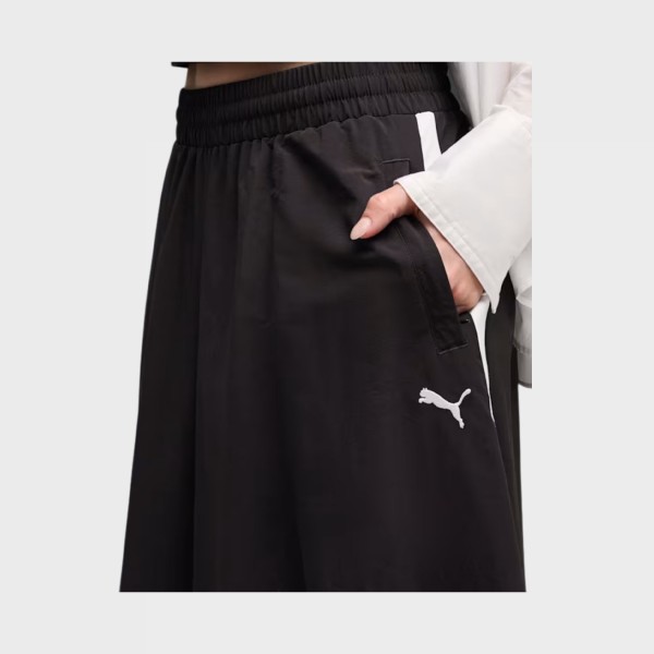 PUMA T7 Woven Midi Style Γυναικεια Φουστα Μαυρη