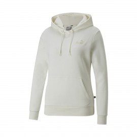 Puma Essential Embroidery Γυναικειο Φουτερ Μπεζ