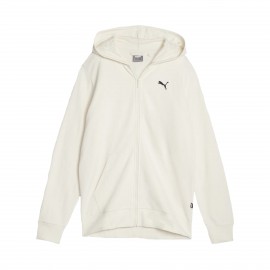 Puma Essentials Full Zip Hooded Chest Logo Ανδρικη Ζακετα Ιβουαρ