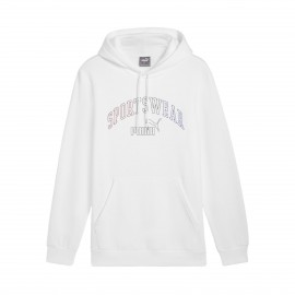 Puma Essentials Plus Logo Lab Gradient Hooded Ανδρικη Φουτερ Λευκη