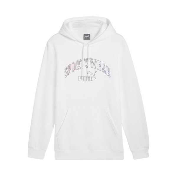 Puma Essentials Plus Logo Lab Gradient Hooded Ανδρικη Φουτερ Λευκη