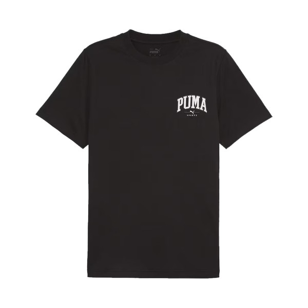 Puma Squad Team Graphic Suede Logo Crew Neck Ανδρικη Μπλουζα Μαυρη