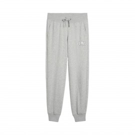 Puma Sports Squad Lieg Logo French Terry Γυναικειο Παντελονι Γκρι