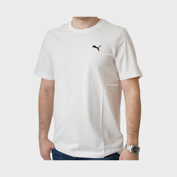 Puma Essentails Small Logo Classic Ανδρικη Μπλουζα Λευκη