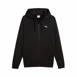 Puma Essential Small Logo Full Zip Hooded Fleece Ανδρικη Ζακετα Μαυρη