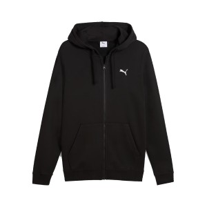 Puma Essential Small Logo Full Zip Hooded Fleece Ανδρικη Ζακετα Μαυρη