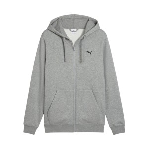 Puma Essential Small Logo Full Zip Hooded Fleece Ανδρικη Ζακετα Γκρι