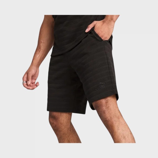 Puma Essentials Elevated Structured 9 Inches Ανδρικη Βερμουδα Μαυρη