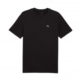 Puma Essentails Elevated Crew Neck Embroided Logo Ανδρικη Μπλουζα Μαυρη