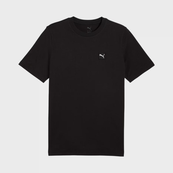 Puma Essentails Elevated Crew Neck Embroided Logo Ανδρικη Μπλουζα Μαυρη