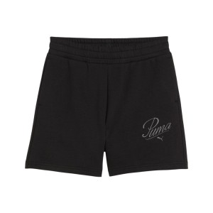 Puma Essentials Script High Waist 5 Inches Γυναικεια Βερμουδα Μαυρη