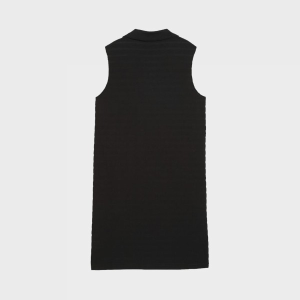 Puma Essentials Elevated Relaxed Structured Polo Αμανικο Γυναικειο Φορεμα Μαυρο