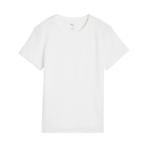 Puma Her Tee Effortless Stylish Crew Γυναικεια Μπλουζα Λευκη