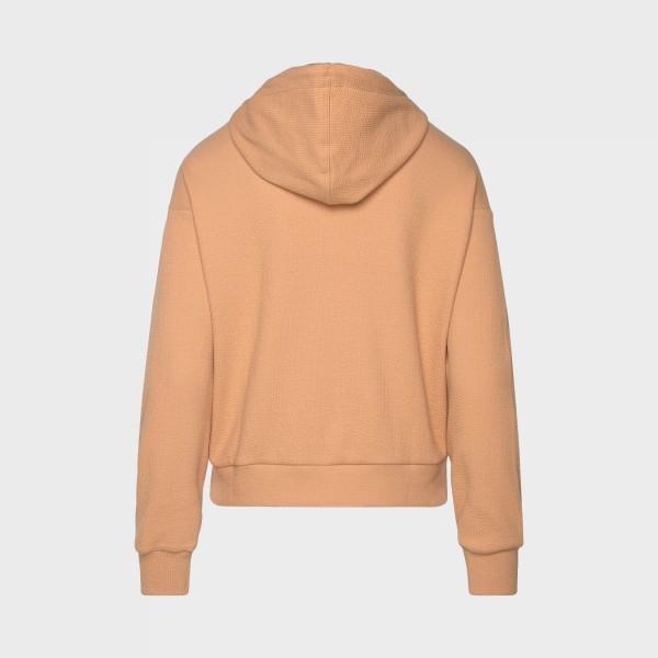 Puma HER Comfort Crop Hooded Laid Back Γυναικεια Ζακετα Ανοιχτο Πορτοκαλι