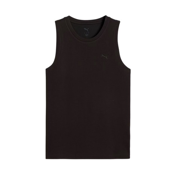 Puma HER Sleek Tank Cat Logo Γυναικεια Αμανικη Μπλουζα Μαυρη