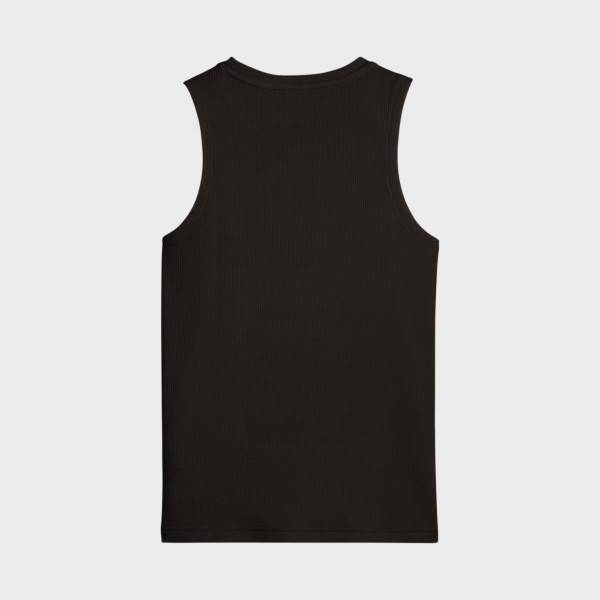 Puma HER Sleek Tank Cat Logo Γυναικεια Αμανικη Μπλουζα Μαυρη