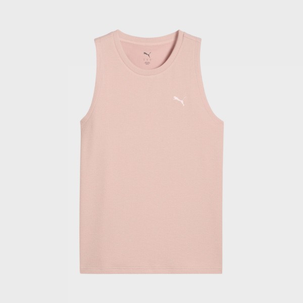 Puma HER Sleek Tank Cat Logo Γυναικεια Αμανικη Μπλουζα Ροζ
