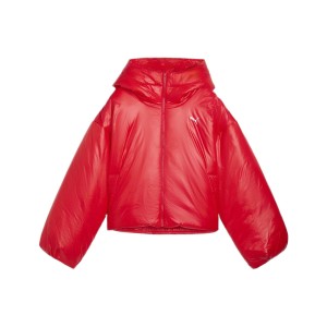 Puma Wardrobe Ess Shiny Hooded Padded J