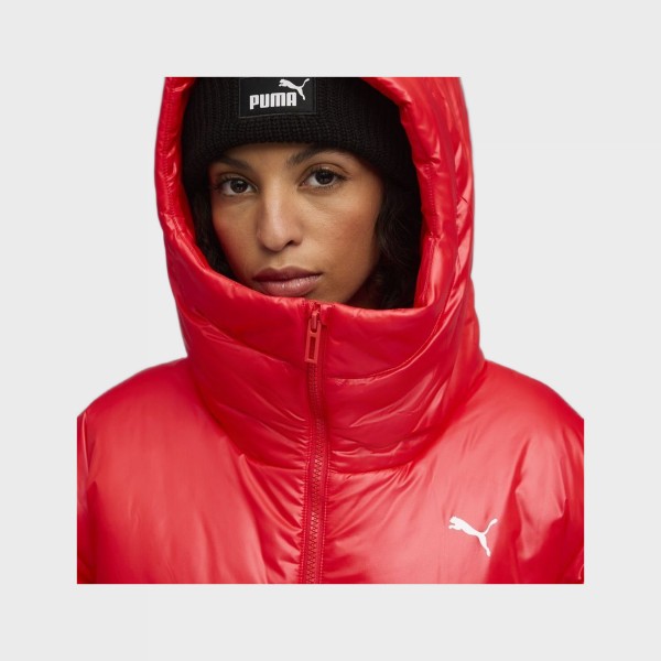 Puma Wardrobe Ess Shiny Hooded Padded J