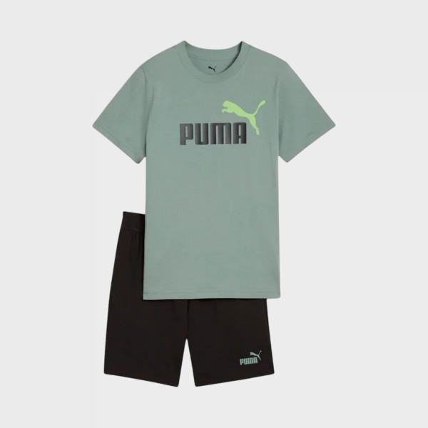 Puma Essentials 2 Color No1 Logo Παιδικο Σετ Ρουχων Βεραμαν - Μαυρο