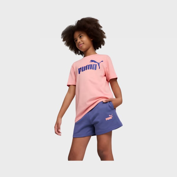 Puma Essentials 2 Color No1 Logo Κοριτσιστικο Παιδικο Σετ Ρουχων Ροζ - Μωβ