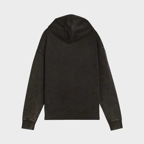 Puma Ess Elevated Relaxed Wash Style FL Hooded Γυναικειο Φουτερ Μαυρο