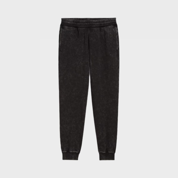 Puma Ess Elevated Comfort Wash Style FL Γυναικειο Παντελονι Μαυρο