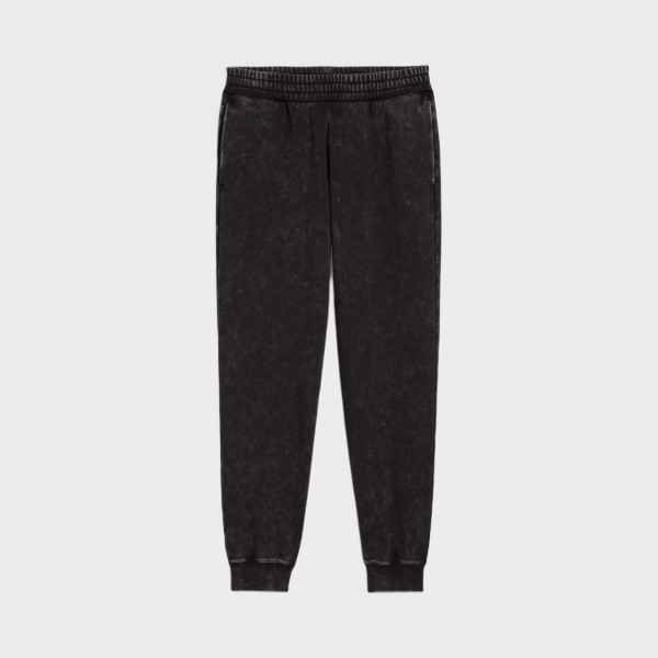 Puma Ess Elevated Comfort Wash Style FL Γυναικειο Παντελονι Μαυρο