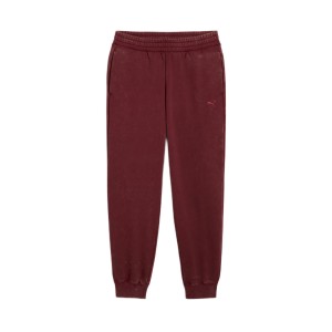 Puma Ess Elevated Comfort Wash Style FL Γυναικειο Παντελονι Μπορντο