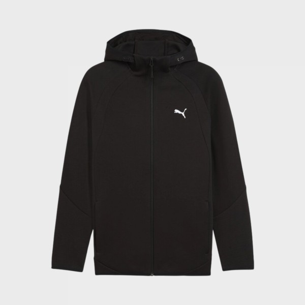 Puma Evostripe Full Zip Tech DK Hooded Ανδρικη Ζακετα Μαυρη