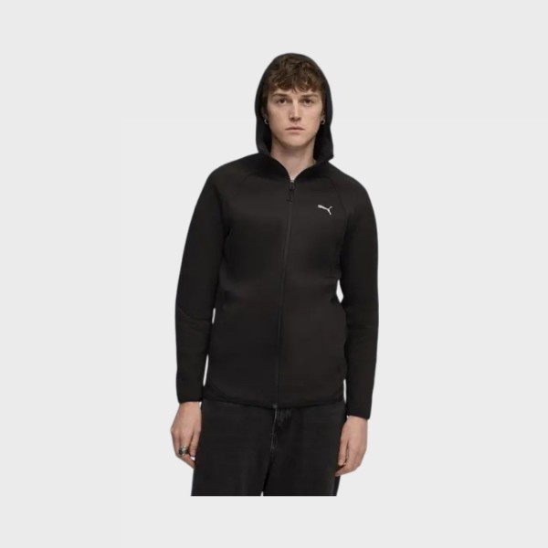 Puma Evostripe Full Zip Tech DK Hooded Ανδρικη Ζακετα Μαυρη
