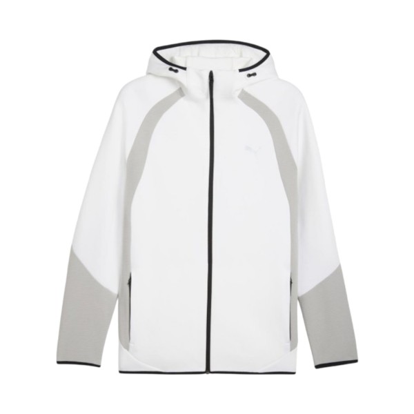 Puma Evostripe Full Zip Tech DK Hooded Ανδρικη Ζακετα Λευκη