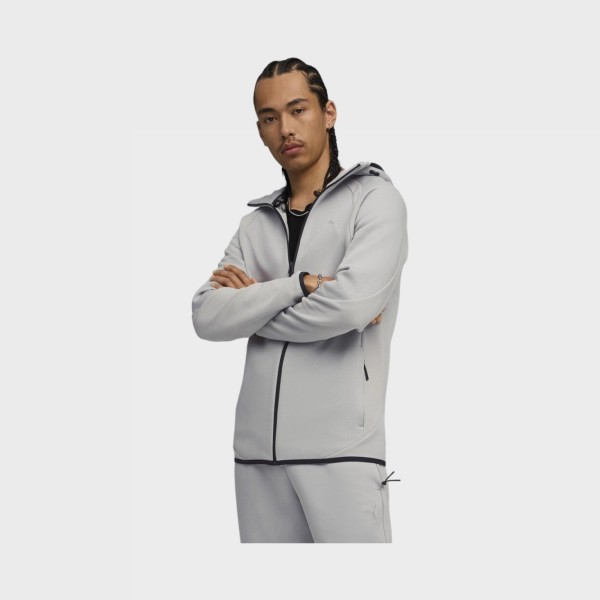 Puma Evostripe Full Zip Tech DK Hooded Ανδρικη Ζακετα Γκρι