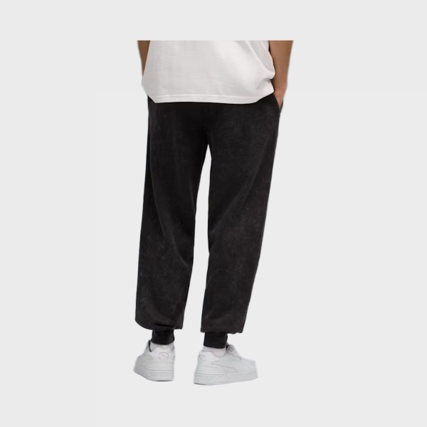 Puma Essentials Elevated Acid Wash Ανδρικη Φορμα Μαυρη