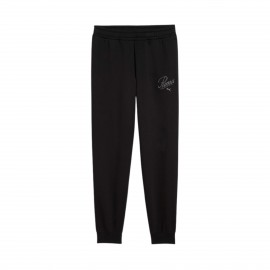 Puma Essentials Script Fleece Παιδικο Παντελονι Φορμας Μαυρο